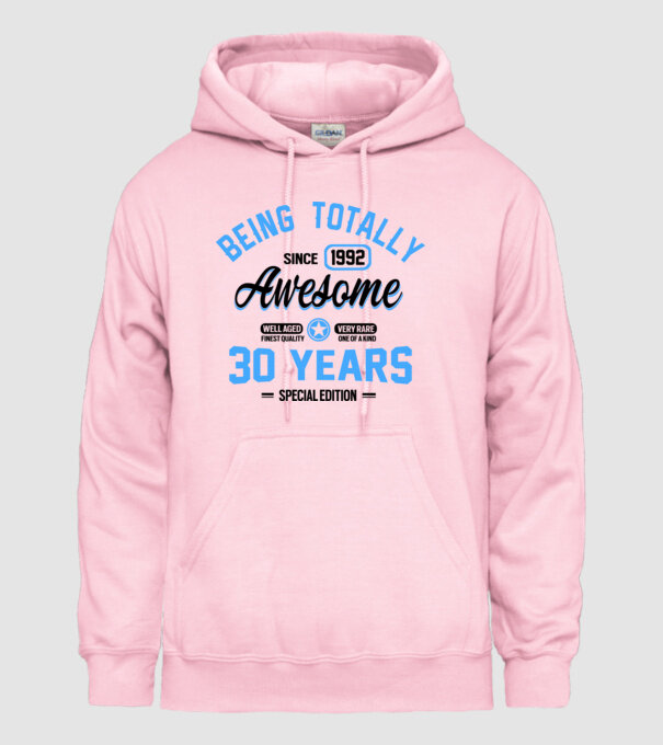 30 years of being totally awesome model roz deschis pe tricou