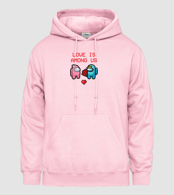 Among us love model roz deschis pe tricou