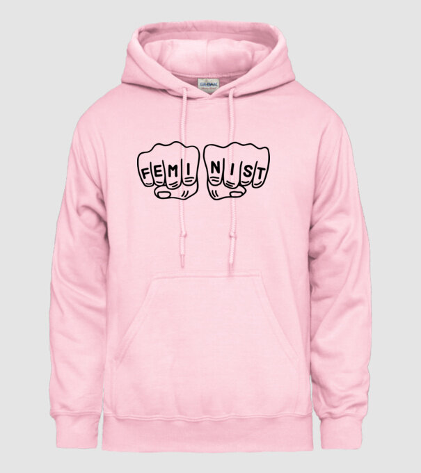Feminist model roz deschis pe tricou