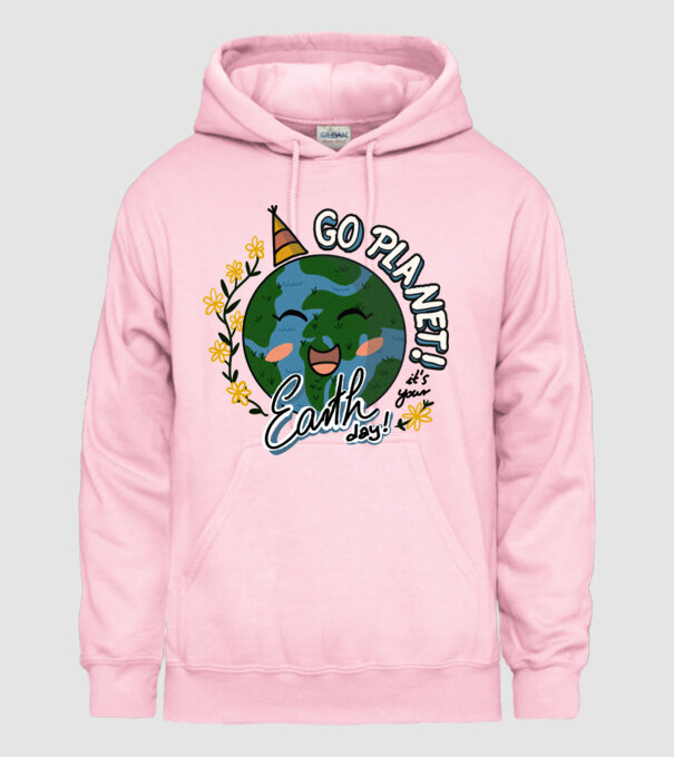 Go planet model roz deschis pe tricou