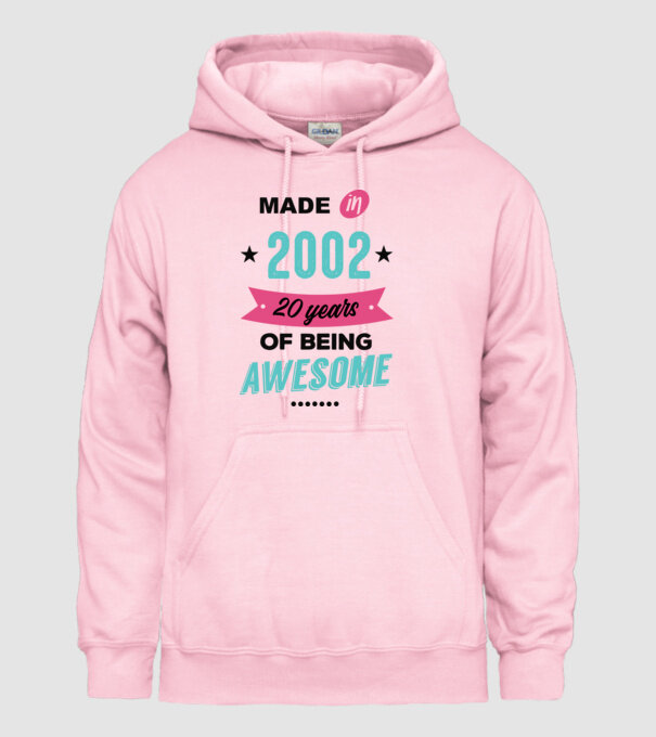 MADE in 2002 model roz deschis pe tricou