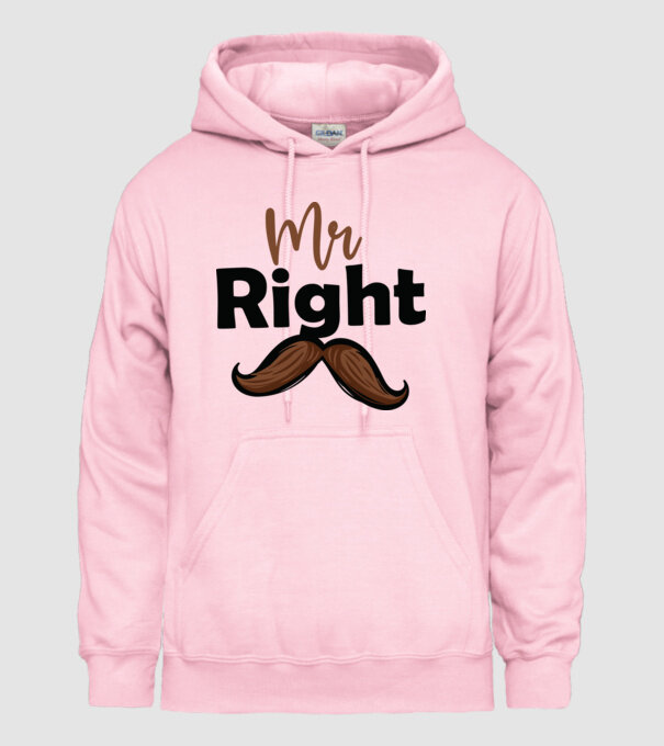 Mr right model roz deschis pe tricou