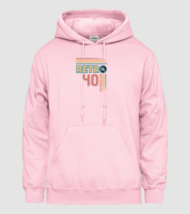 Retro 40 Birthday model roz deschis pe tricou