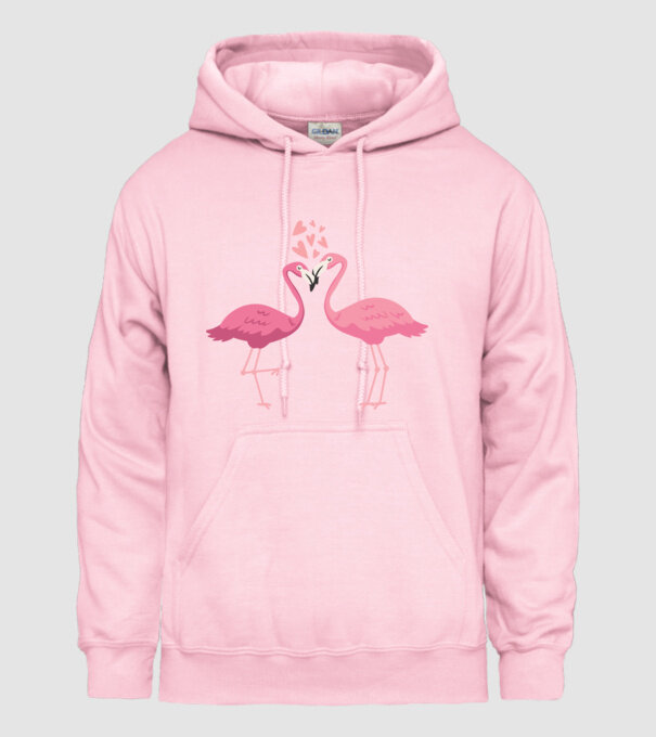 FLAMINGO ÎNDRĂGOSTIȚI model roz deschis pe tricou
