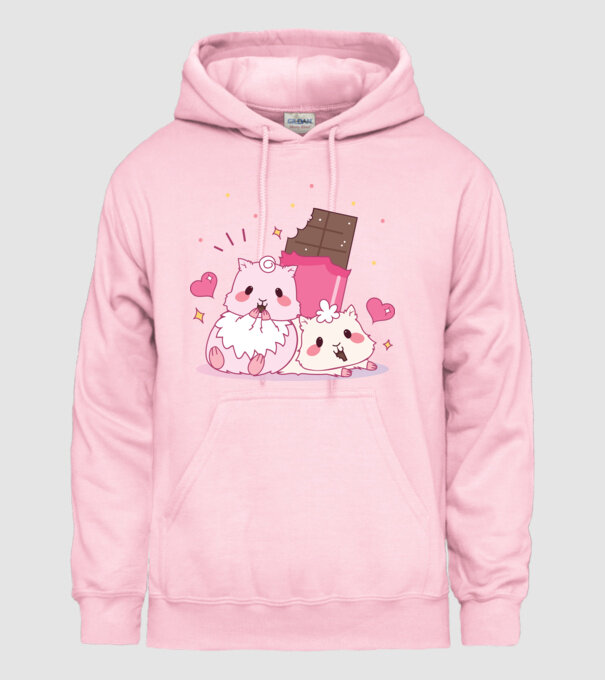 HAMSTERI ÎNDRĂGOSTIȚI 2 model roz deschis pe tricou