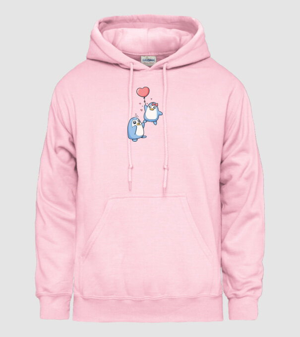 PINGUIN ÎNDRĂGOSTIT 4 model roz deschis pe tricou