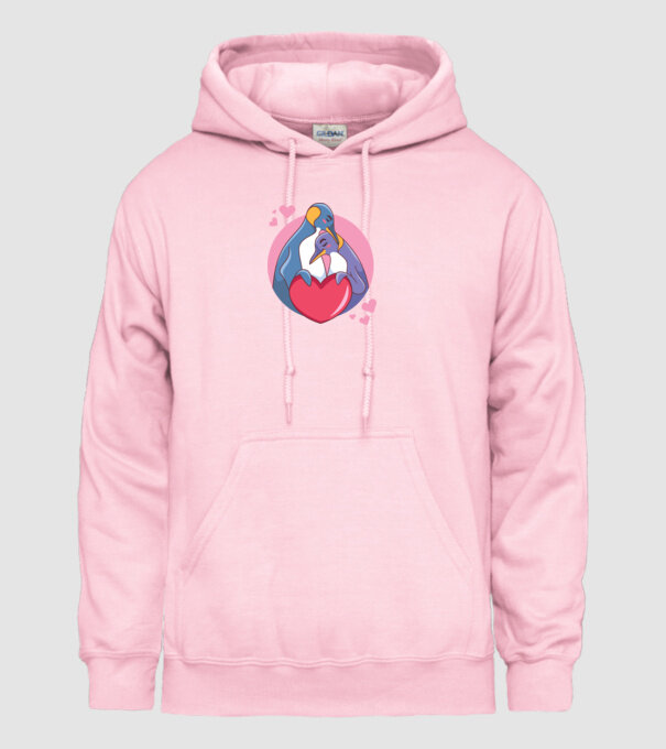 PINGUIN ÎNDRĂGOSTIT 5 model roz deschis pe tricou
