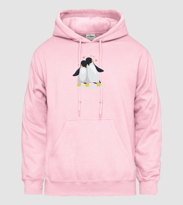PINGUINI ÎNDRĂGOSTIȚI 8 model roz deschis pe tricou