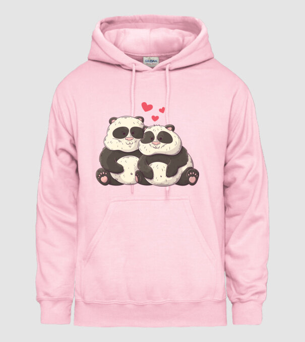 URȘI PANDA DOLOFANI ÎNDRĂGOSTIȚI model roz deschis pe tricou