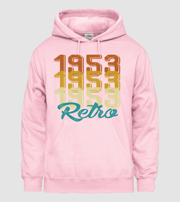 1953 Retro model roz deschis pe tricou