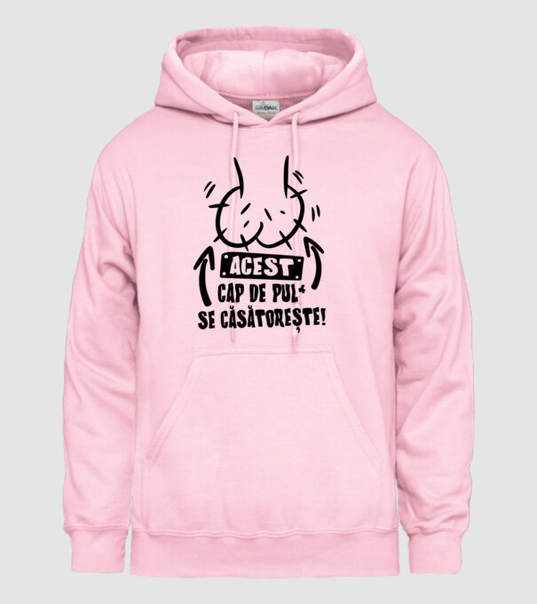 Acest - cap de pulă - se căsătorește! model roz deschis pe tricou