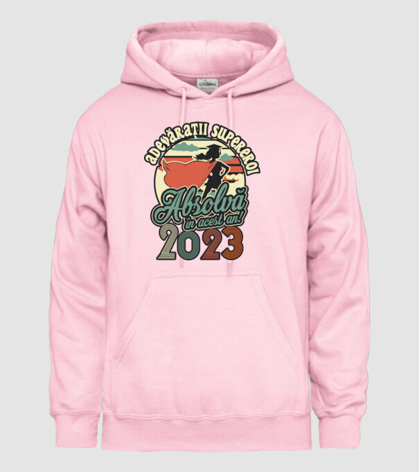 Adevărații supereroi model roz deschis pe tricou