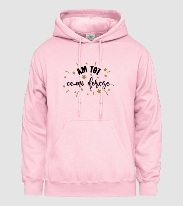 Am tot ce-mi doresc model roz deschis pe tricou