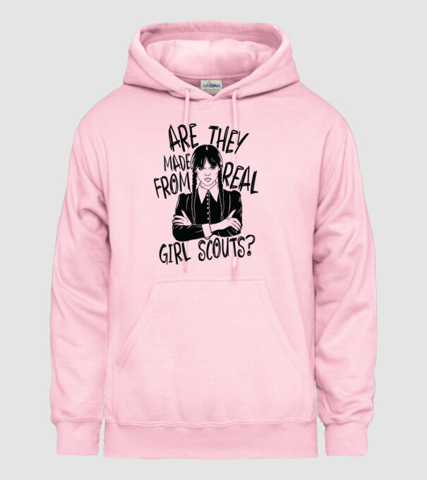 Are the made from real girl scouts model roz deschis pe tricou