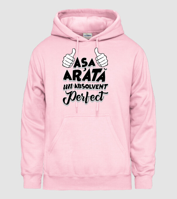 Așa arată un absolvent perfect model roz deschis pe tricou