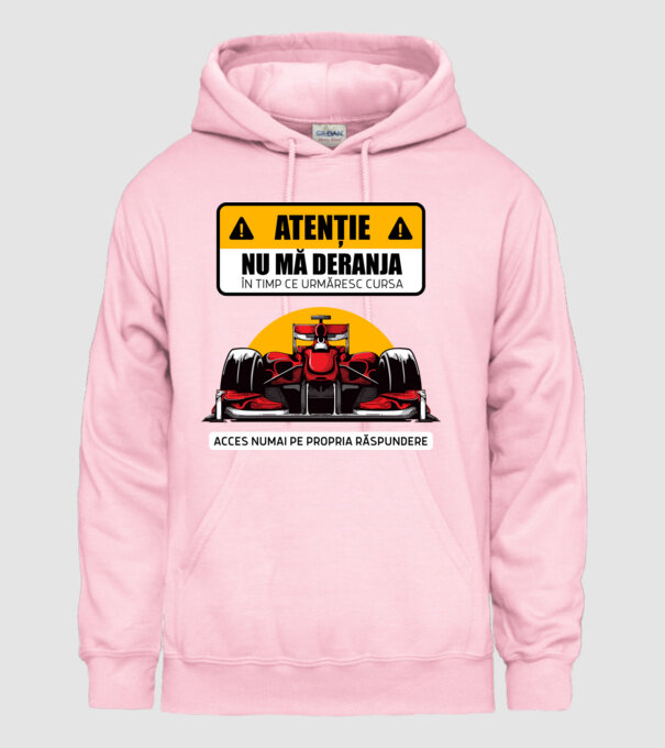 Atenție model roz deschis pe tricou