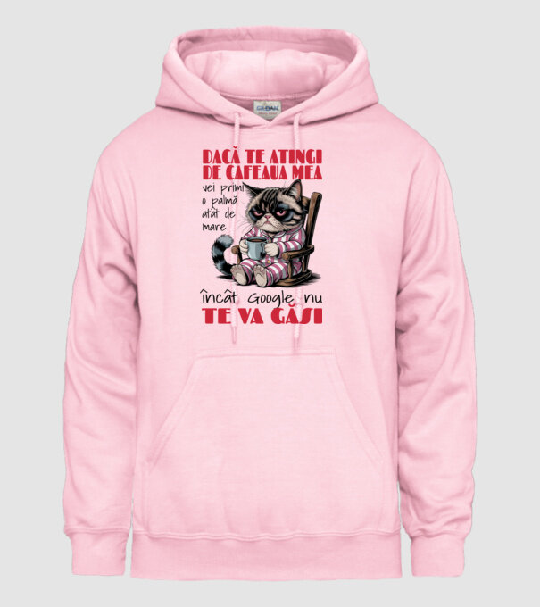 atinge cafeaua mea și nici măcar Google nu te va găsi Alb model roz deschis pe tricou