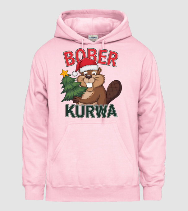 Bober kurwa Christmas model roz deschis pe tricou