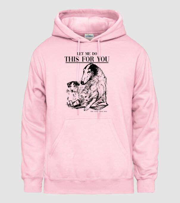 BORZOI Elagant model roz deschis pe tricou