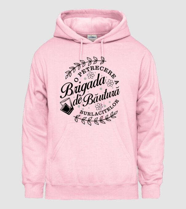 Brigada de băutură model roz deschis pe tricou