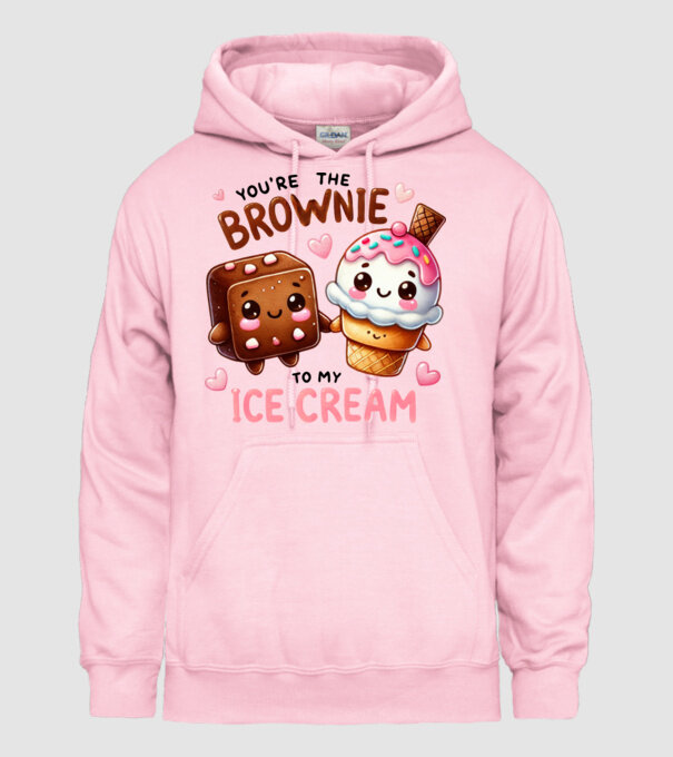 Brownie to my Ice Cream model roz deschis pe tricou