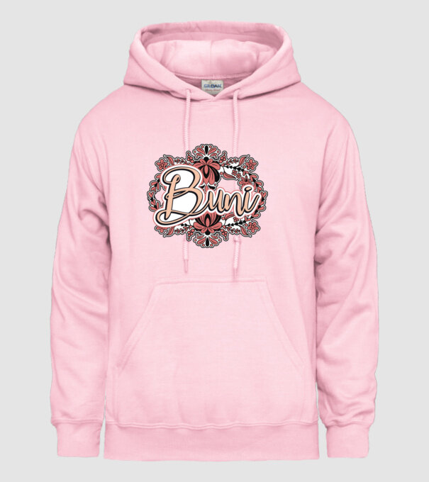 Buni model roz deschis pe tricou
