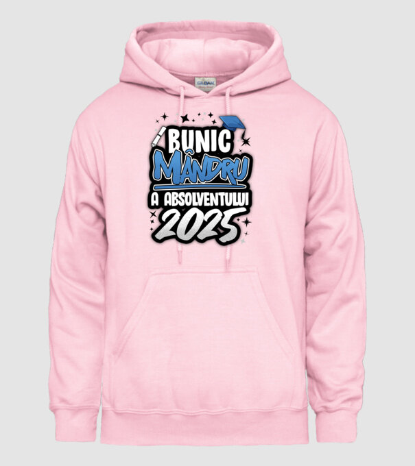 Bunic MÂNDRU a absolventului model roz deschis pe tricou