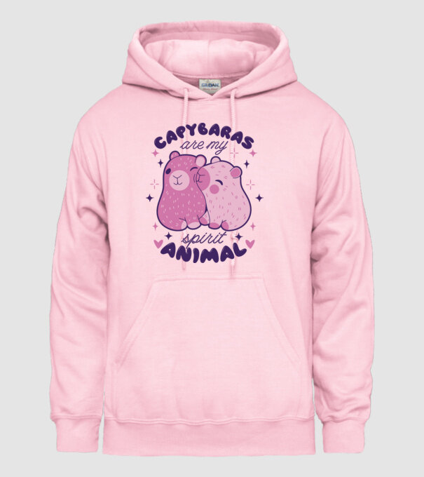 Capybaras are my spirit animal model roz deschis pe tricou