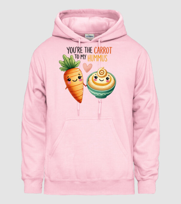 Carrot to my Hummus model roz deschis pe tricou