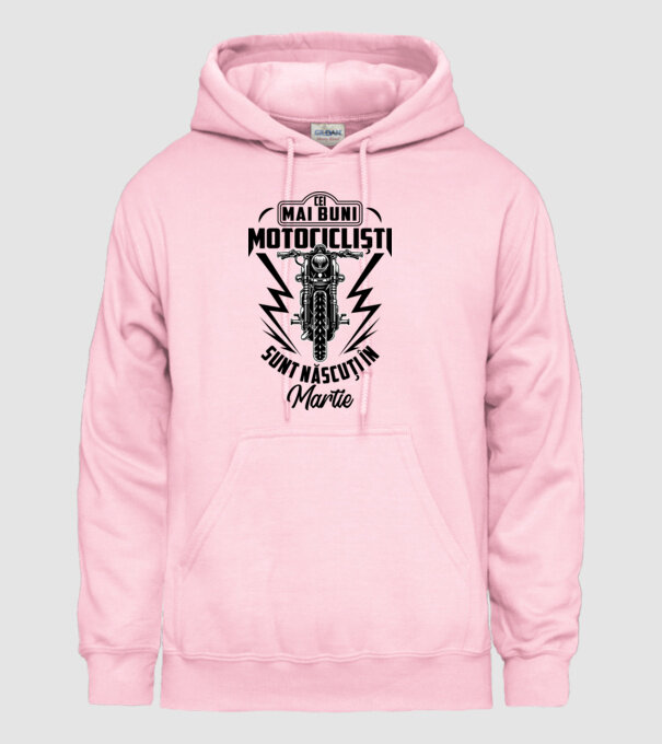 Cei mai buni motocicliști sunt născuți în Martie model roz deschis pe tricou