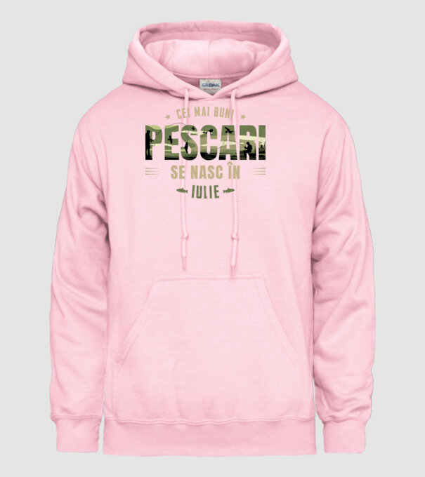 Cei mai buni pescari se nasc în iulie model roz deschis pe tricou