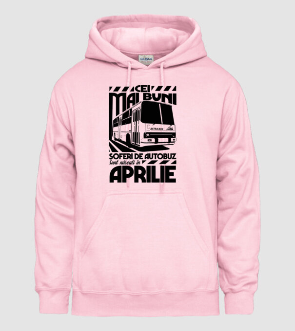 Cei mai buni șoferi de autobuz sunt născuți în Aprilie model roz deschis pe tricou