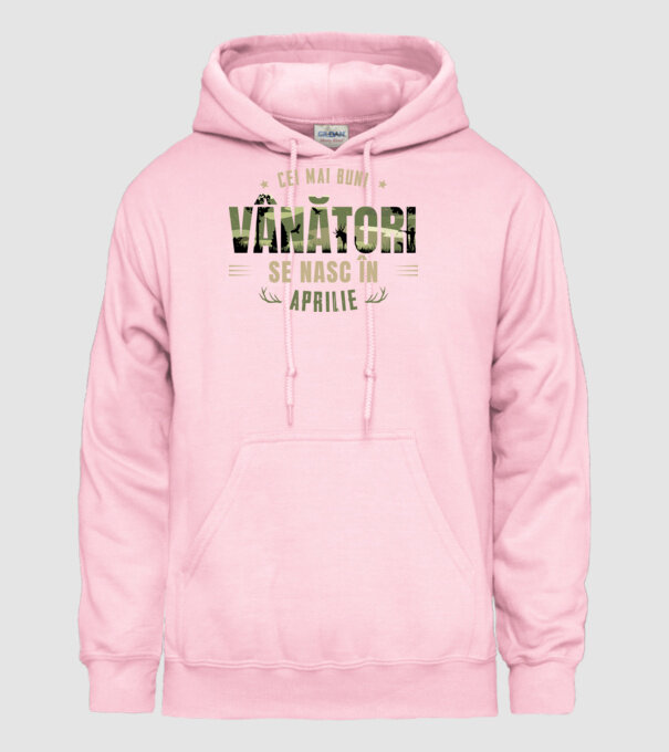 Cei mai buni vânători se nasc în aprilie model roz deschis pe tricou