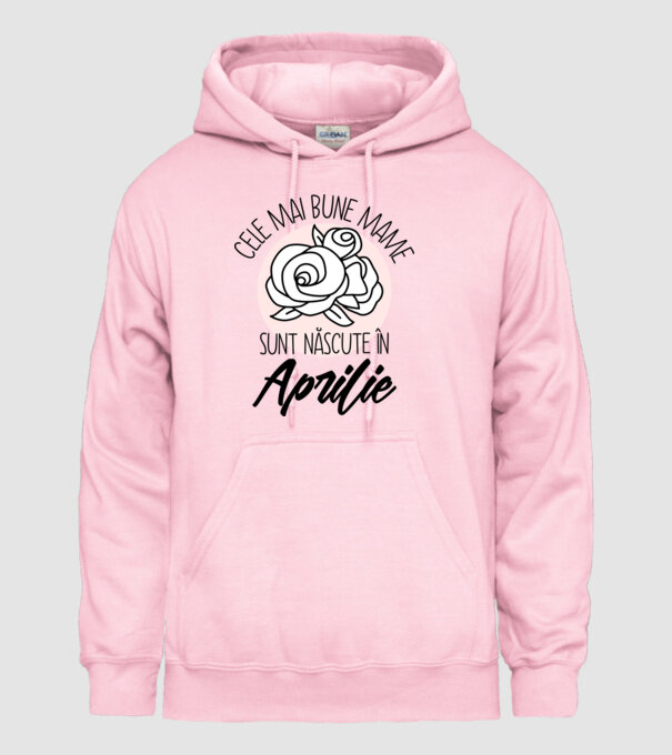 Cele mai bune mame sunt născute în Aprilie model roz deschis pe tricou
