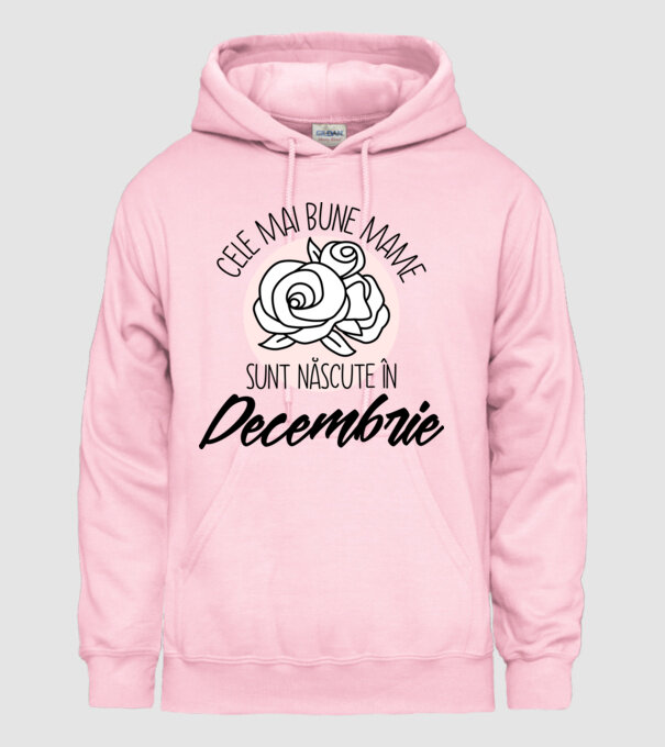 Cele mai bune mame sunt născute în Decembrie model roz deschis pe tricou