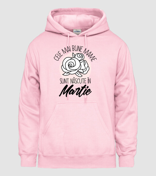 Cele mai bune mame sunt născute în Martie model roz deschis pe tricou