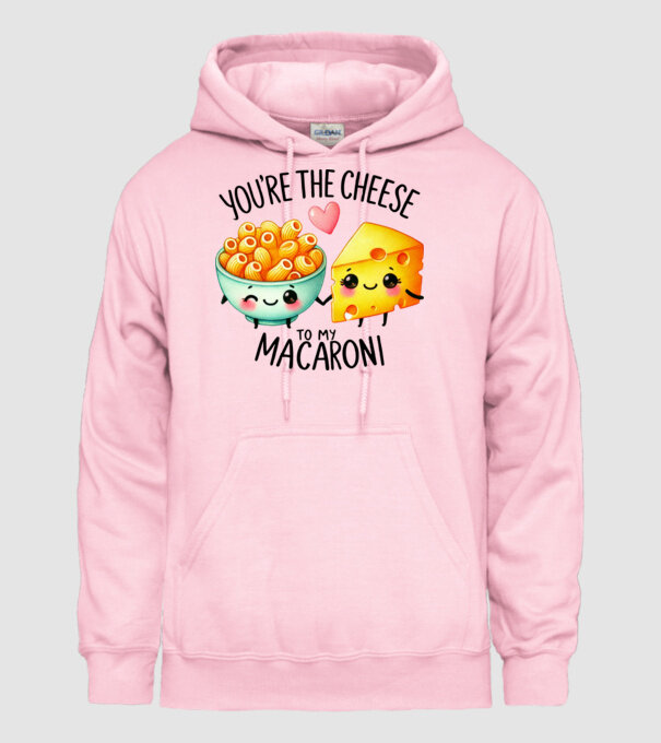 Cheese to my Macaroni model roz deschis pe tricou