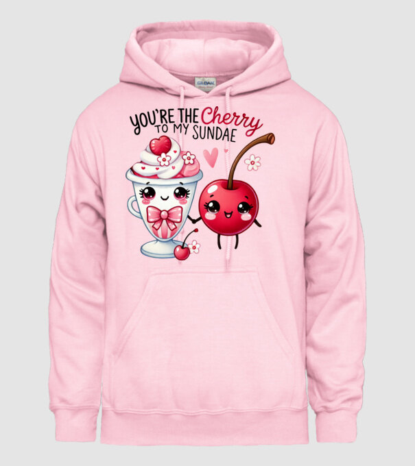 Cherry to my Sunday model roz deschis pe tricou