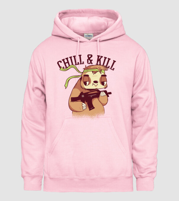 chill and kill model roz deschis pe tricou