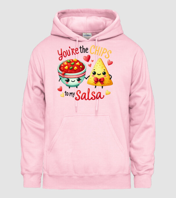 Chips to my Salsa model roz deschis pe tricou