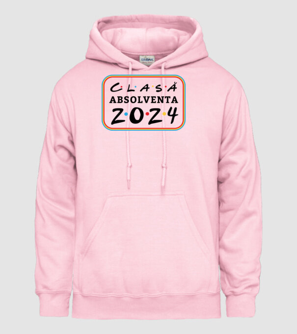 Clasă absolventă friends model roz deschis pe tricou