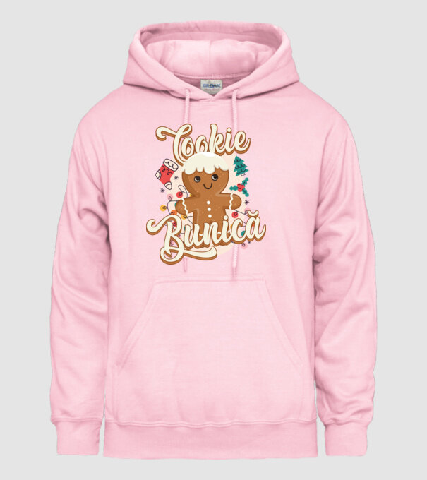 Cookie bunică model roz deschis pe tricou