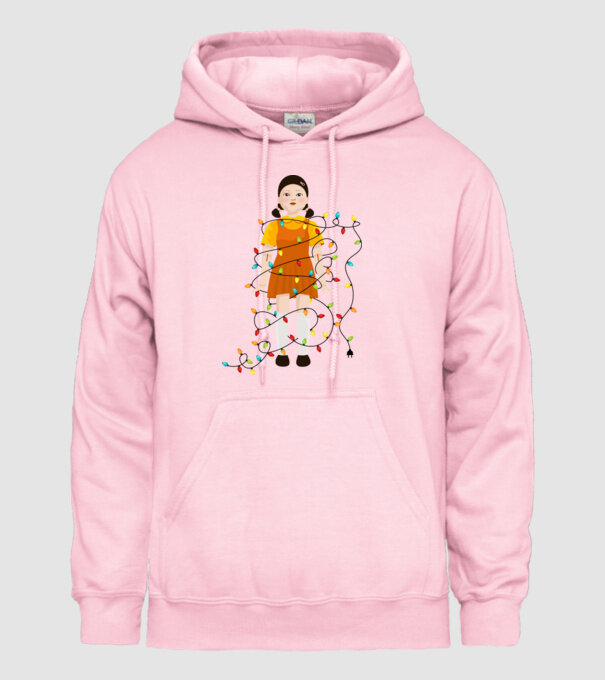 doll squid game model roz deschis pe tricou