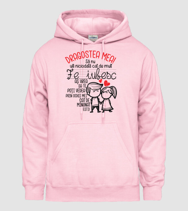 Dragostea mea Cât de minunat ești model roz deschis pe tricou