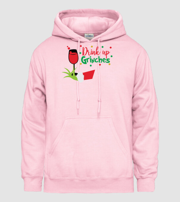 Drink up Grinches model roz deschis pe tricou