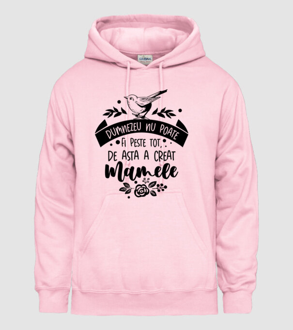 Dumnezeu nu poate fi peste tot model roz deschis pe tricou