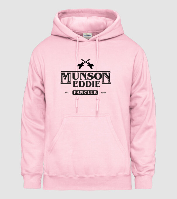 eddie munson fan club model roz deschis pe tricou