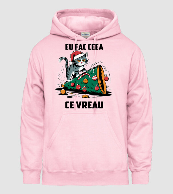 Eu fac ceea ce vreau Alb model roz deschis pe tricou
