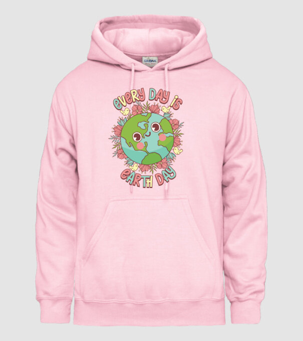 Every day is earth day cute model roz deschis pe tricou