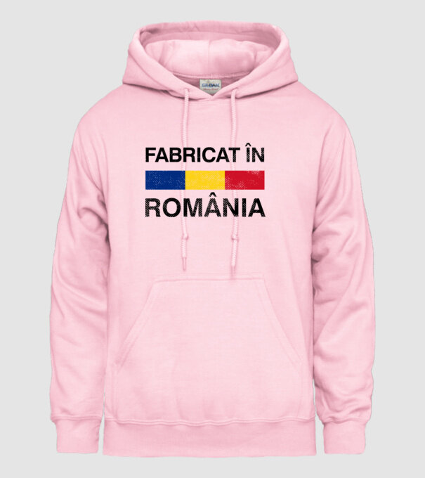 Fabricat în România model roz deschis pe tricou